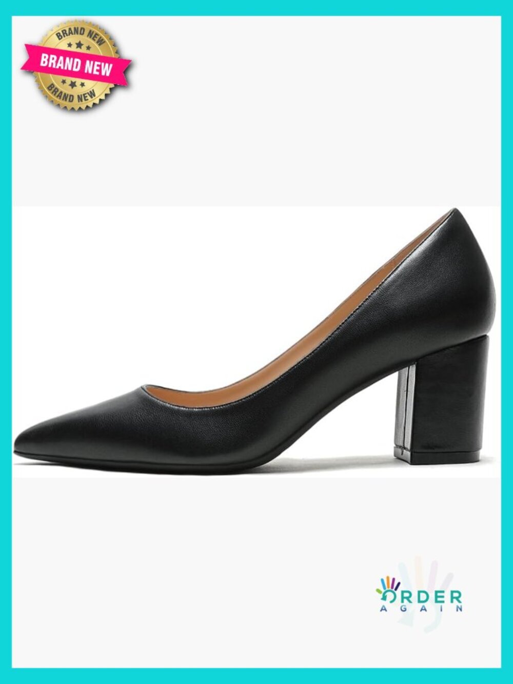 Chunky Heel Pumps Comfortable Block Heel Work Dress Shoes Pointed Toe
